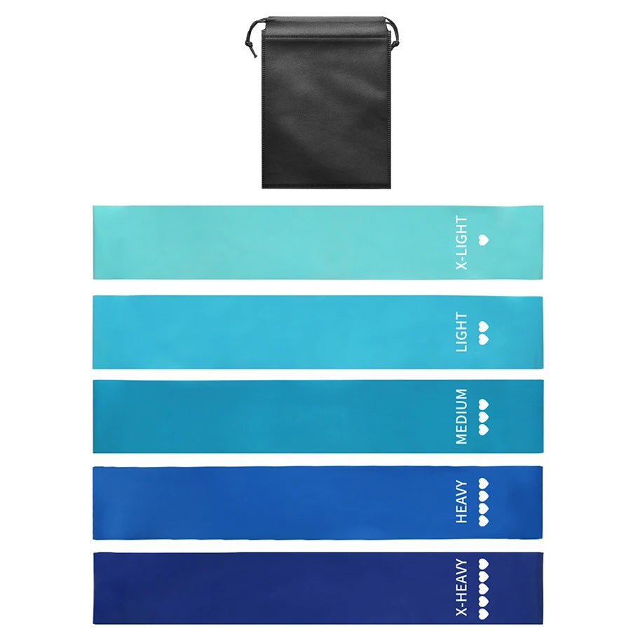 5-Level Resistance Bands Set — Mini Loop Latex Bands for Strength Training, Pilates & Yoga