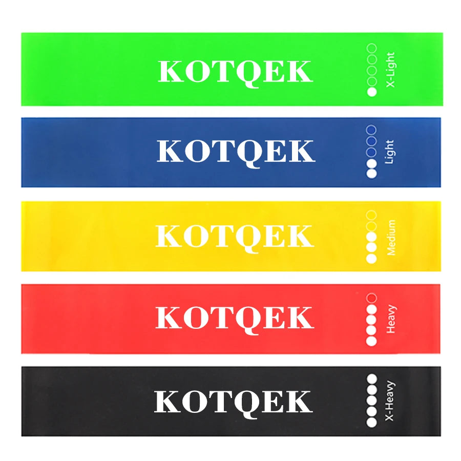 5-Level Resistance Bands Set — Mini Loop Latex Bands for Strength Training, Pilates & Yoga