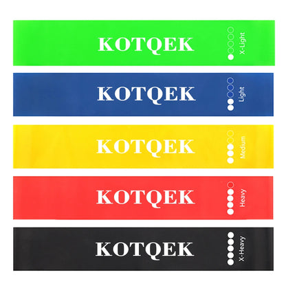 5-Level Resistance Bands Set — Mini Loop Latex Bands for Strength Training, Pilates & Yoga