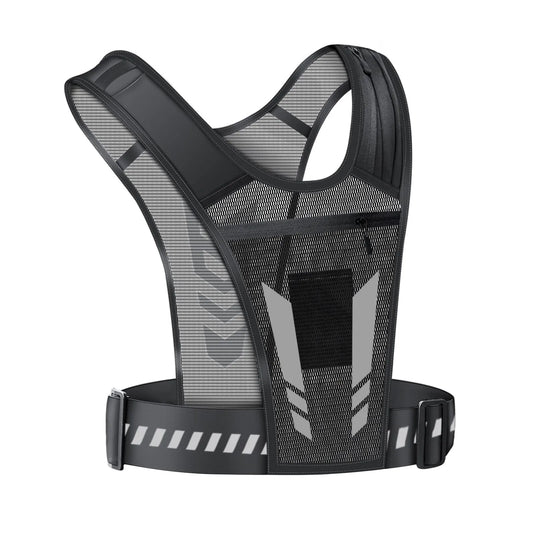 Reflective Running Vest Backpack for safe and organized storage during jogging and outdoor activities.