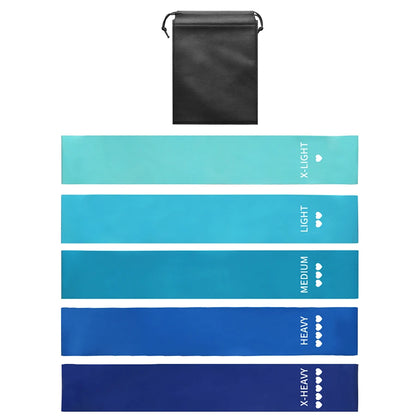 5-Level Resistance Bands Set — Mini Loop Latex Bands for Strength Training, Pilates & Yoga