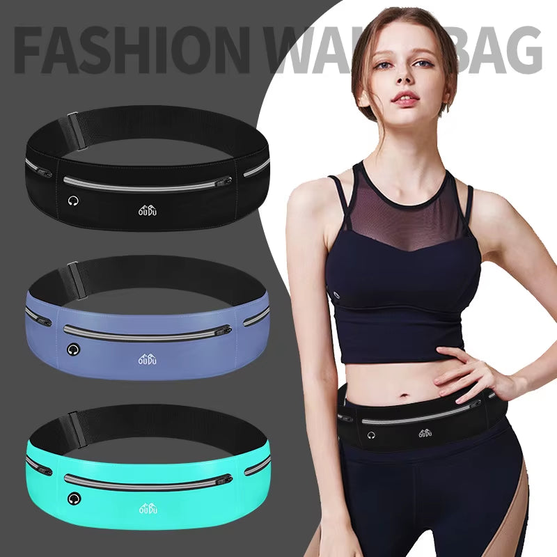 Running Belt Waist Bag for Mobile Phone Women Men Sport Fanny Pack Cell Phone Pouch Waterproof Jogging Gym