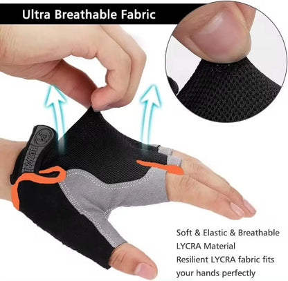 Cycling Gloves anti Slip Half Fingerless 