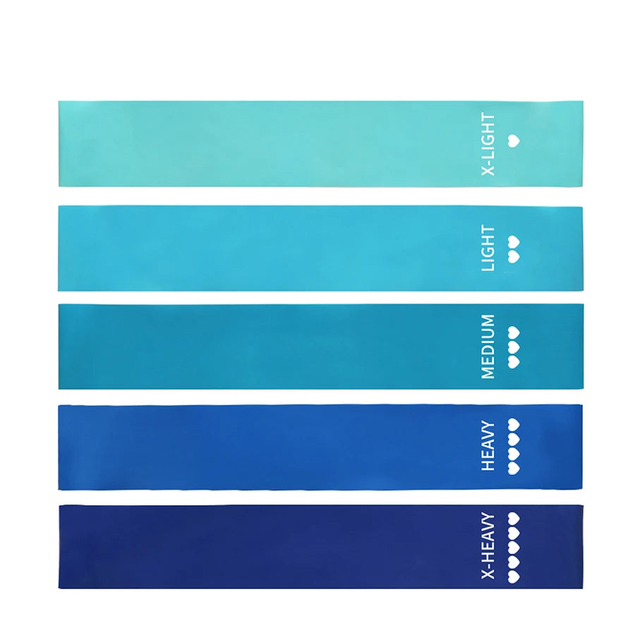 5-Level Resistance Bands Set — Mini Loop Latex Bands for Strength Training, Pilates & Yoga