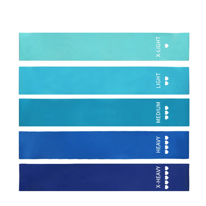 5-Level Resistance Bands Set — Mini Loop Latex Bands for Strength Training, Pilates & Yoga