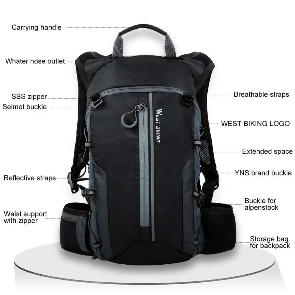 Waterproof Backpack designed for outdoor activities, featuring a rugged, lightweight design and breathable material.
