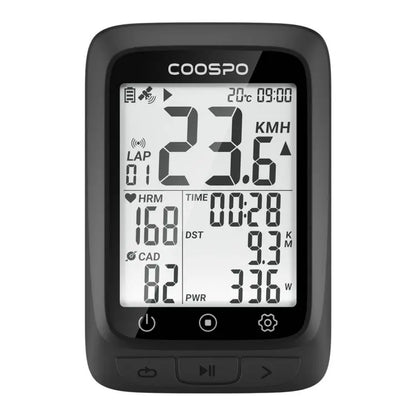 Coospo Bike Computer Wireless GPS Bicycle Speedometer and Odometer with ANT+ Heart Rate Monitor Cadence Sensor BT 5.0 Compatible