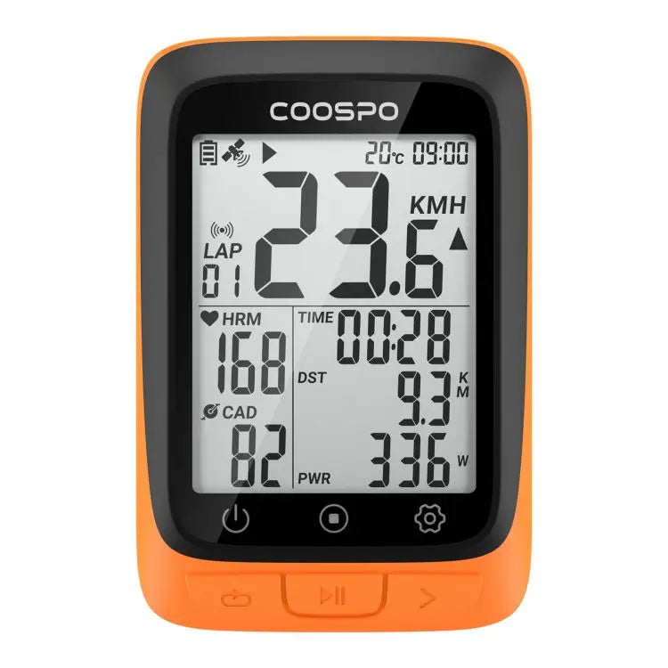 Coospo Bike Computer Wireless GPS Bicycle Speedometer and Odometer with ANT+ Heart Rate Monitor Cadence Sensor BT 5.0 Compatible