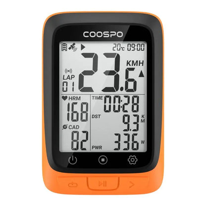 Coospo Bike Computer Wireless GPS Bicycle Speedometer and Odometer with ANT+ Heart Rate Monitor Cadence Sensor BT 5.0 Compatible