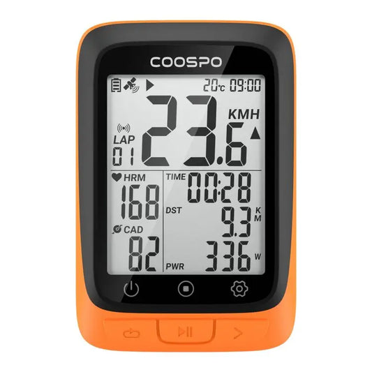 Coospo Bike Computer Wireless GPS Bicycle Speedometer and Odometer with ANT+ Heart Rate Monitor Cadence Sensor BT 5.0 Compatible