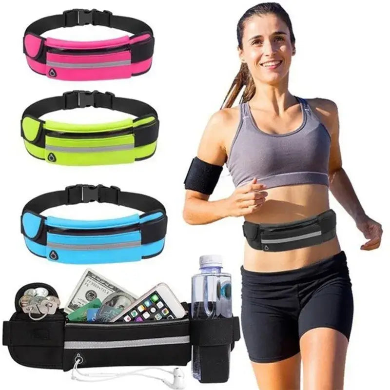 Waterproof Running Waist Bag — Sports Belt Phone Holder for Men & Women, Gym & Cycling Waist Pack