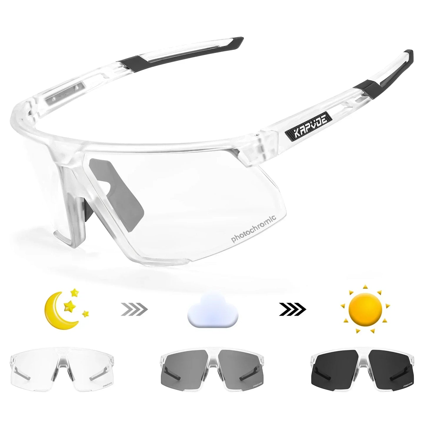 Photochromic Cycling Sunglasses UV400 — MTB & Road Bike Sports Eyewear