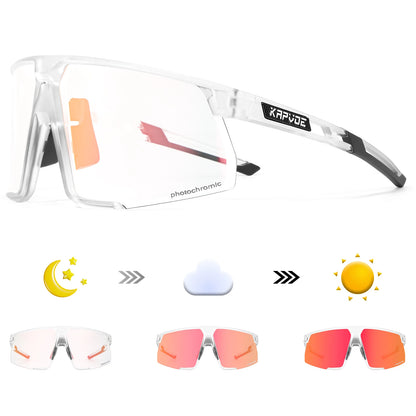 Photochromic Cycling Sunglasses UV400 — MTB & Road Bike Sports Eyewear