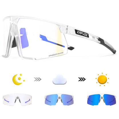 Photochromic Cycling Sunglasses UV400 — MTB & Road Bike Sports Eyewear