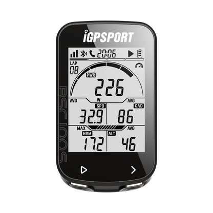 Wireless GPS Cycling Speedometer 40-Hour Battery Black