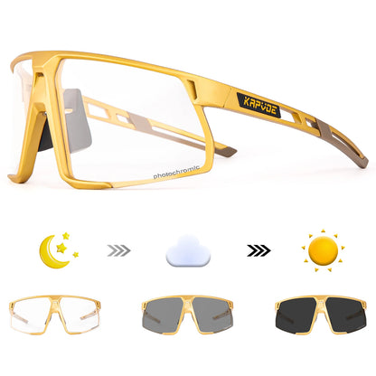 Photochromic Cycling Sunglasses UV400 — MTB & Road Bike Sports Eyewear