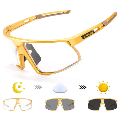 Photochromic Cycling Sunglasses UV400 — MTB & Road Bike Sports Eyewear