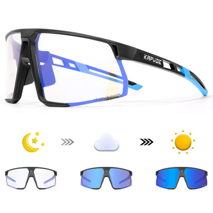 Photochromic Cycling Sunglasses UV400 — MTB & Road Bike Sports Eyewear