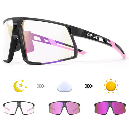 Photochromic Cycling Sunglasses UV400 — MTB & Road Bike Sports Eyewear