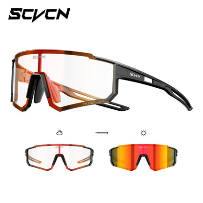 Photochromic Cycling Sunglasses UV400 — MTB & Road Bike Sports Eyewear
