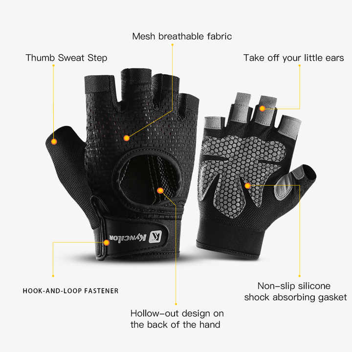 fingerless sports gloves for cycling and weightlifting