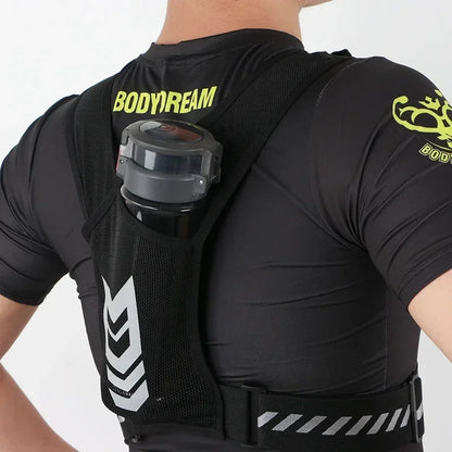 Reflective Running Vest Backpack for safe and organized storage during jogging and outdoor activities.