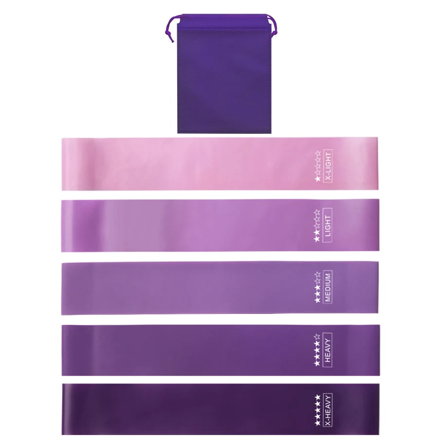 5-Level Resistance Bands Set — Mini Loop Latex Bands for Strength Training, Pilates & Yoga