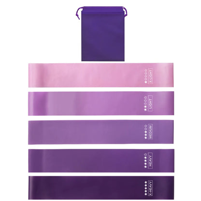 5-Level Resistance Bands Set — Mini Loop Latex Bands for Strength Training, Pilates & Yoga