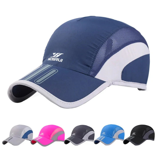Breathable Quick-Dry Mesh Sports Cap for Cycling, Running & Tennis