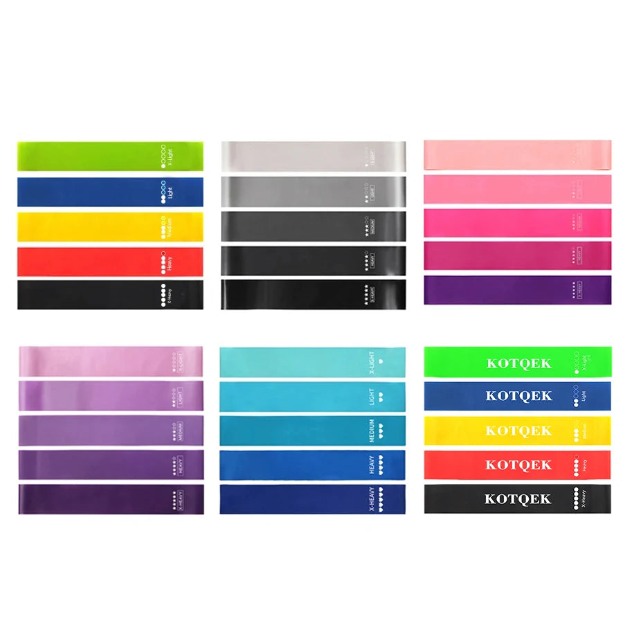 5-Level Resistance Bands Set — Mini Loop Latex Bands for Strength Training, Pilates & Yoga
