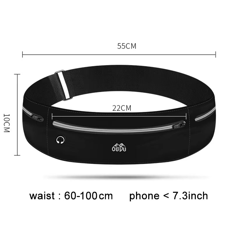 Running Belt Waist Bag for Mobile Phone Women Men Sport Fanny Pack Cell Phone Pouch Waterproof Jogging Gym
