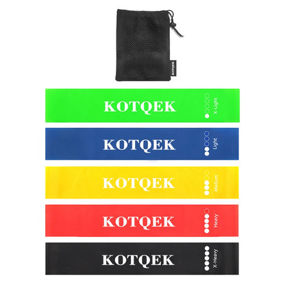 5-Level Resistance Bands Set — Mini Loop Latex Bands for Strength Training, Pilates & Yoga