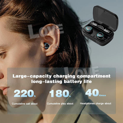 TWS Bluetooth 5.3 Wireless Earbuds Waterproof LED Display Earphones 2025