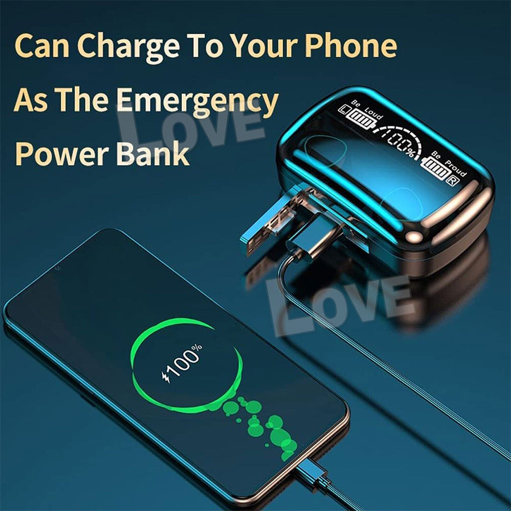 TWS Bluetooth 5.3 Wireless Earbuds Waterproof LED Display Earphones 2025